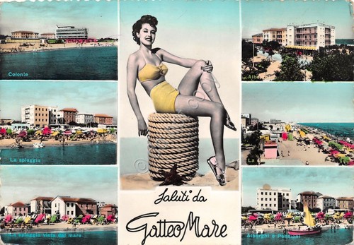 Cartolina gatteo mare - cartolina,
