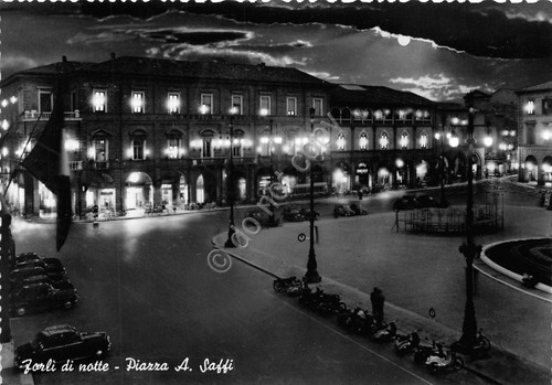 Cartolina forlì via - forlì, saffi