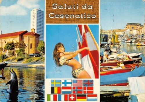 Cartolina cesenatico vedute - cesenatico,