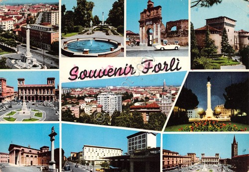 Cartolina forlì vedute - forlì, 1975