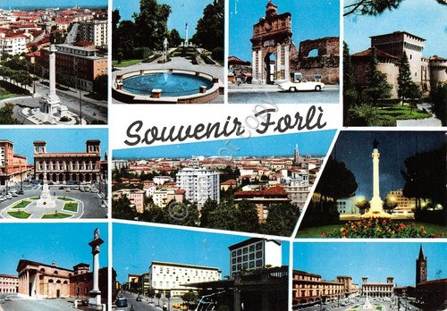 Cartolina forlì vedute - forlì, 1966