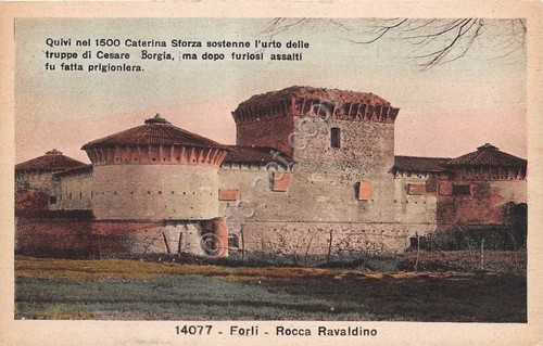 Cartolina forlì rocca - forlì,