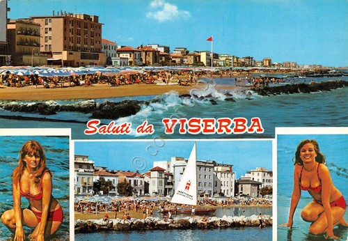 Cartolina viserba vedute pin - cartolina,