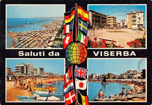 Cartolina viserba vedute - viserba,